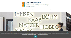 Desktop Screenshot of ortho-mainfranken.de