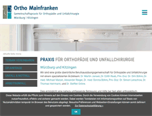 Tablet Screenshot of ortho-mainfranken.de